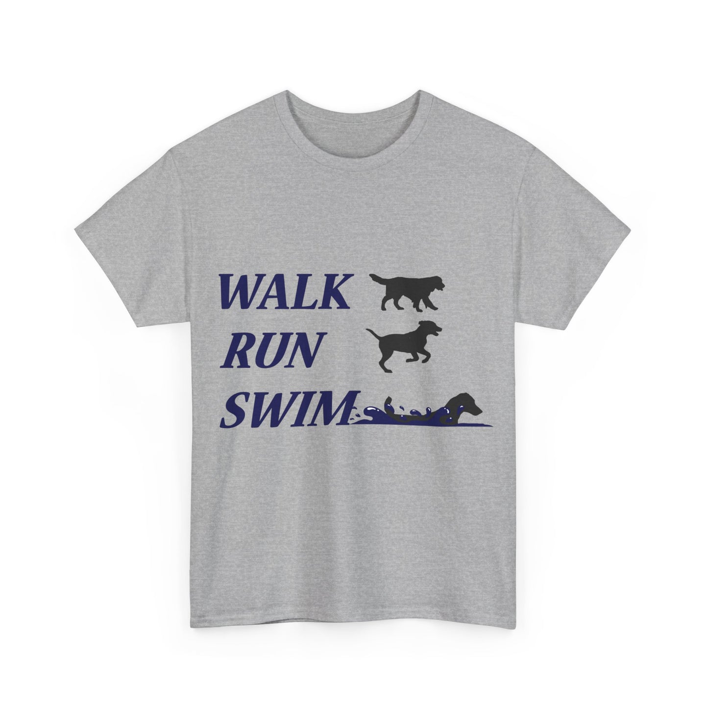 WALK RUN SWIM - Unisex Heavy Cotton Tee