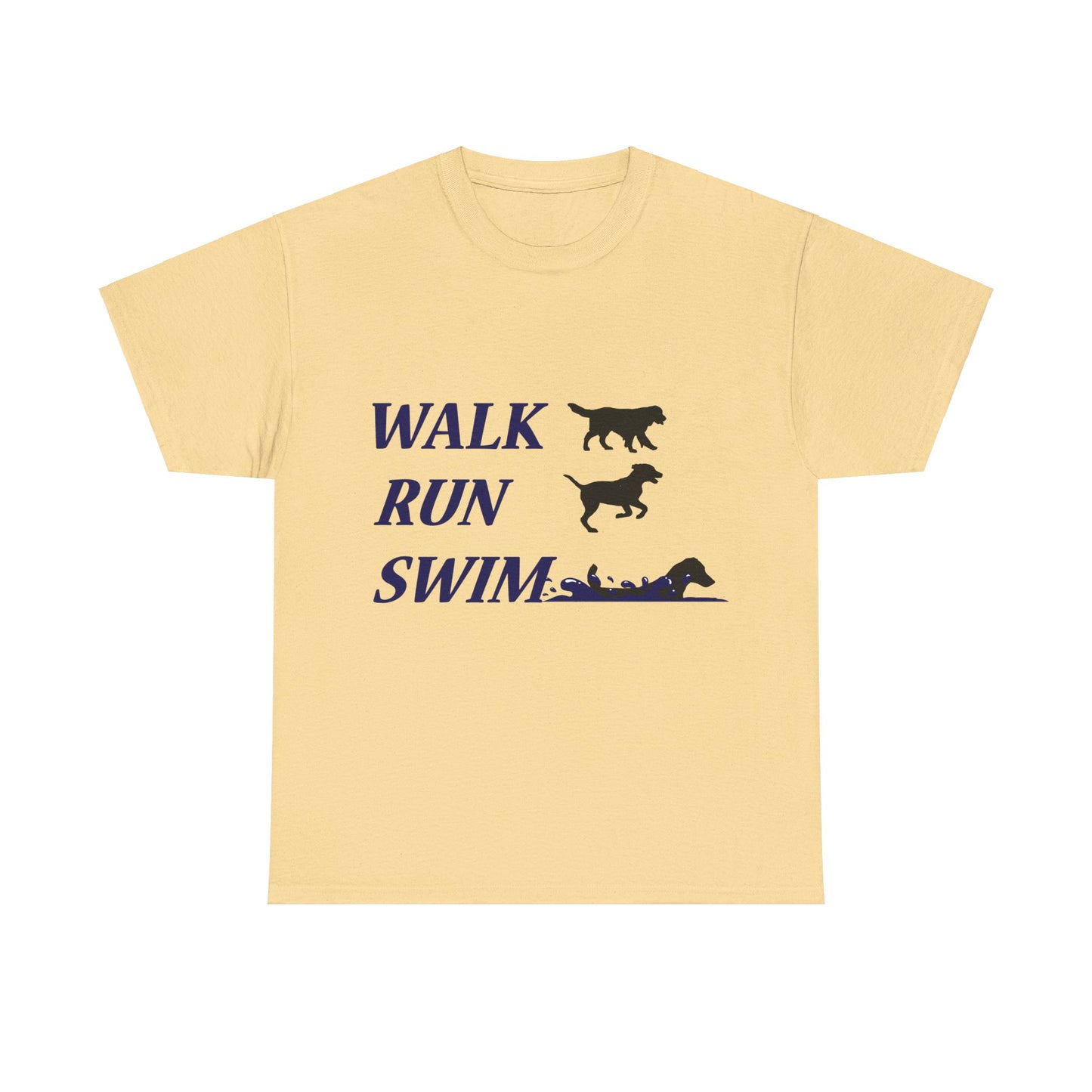 WALK RUN SWIM - Unisex Heavy Cotton Tee
