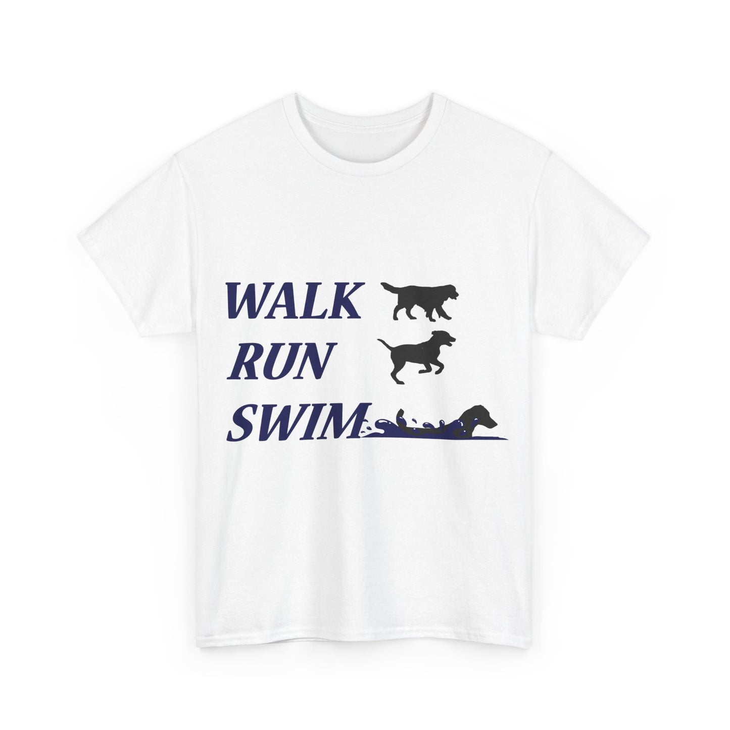 WALK RUN SWIM - Unisex Heavy Cotton Tee
