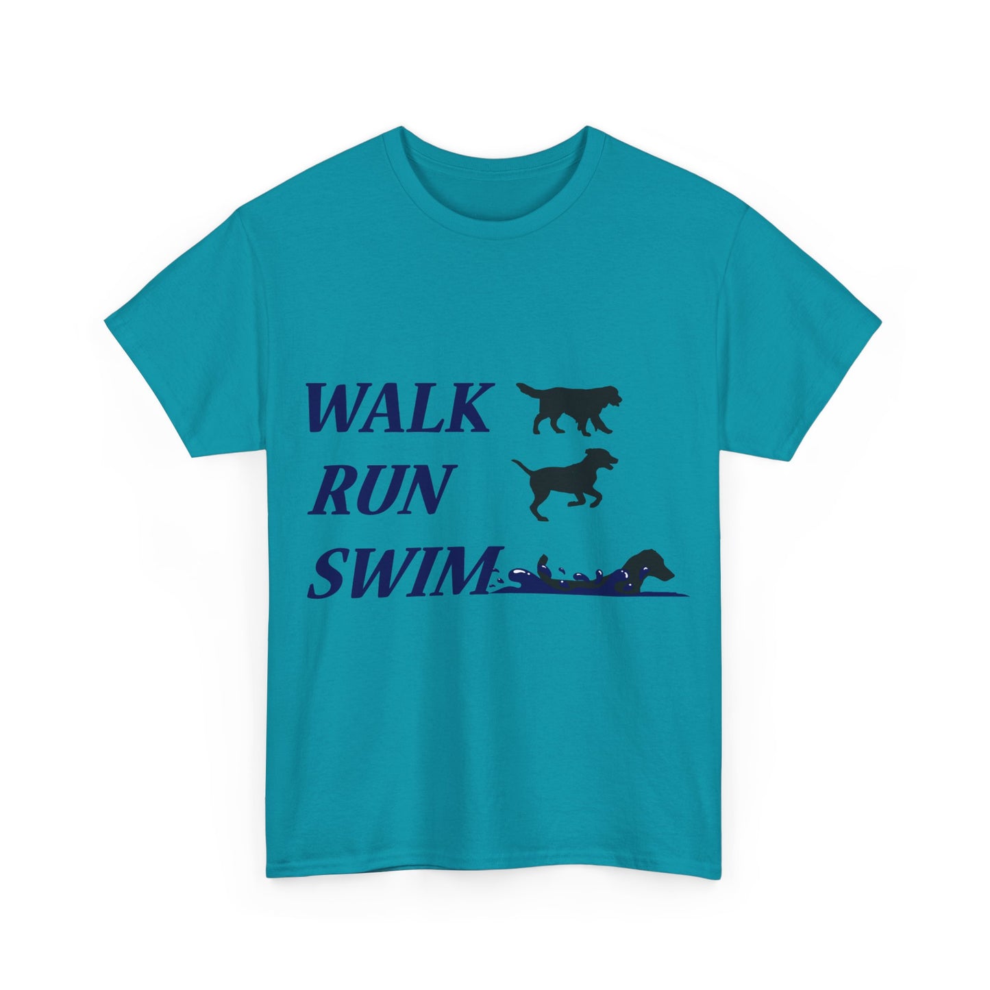 WALK RUN SWIM - Unisex Heavy Cotton Tee