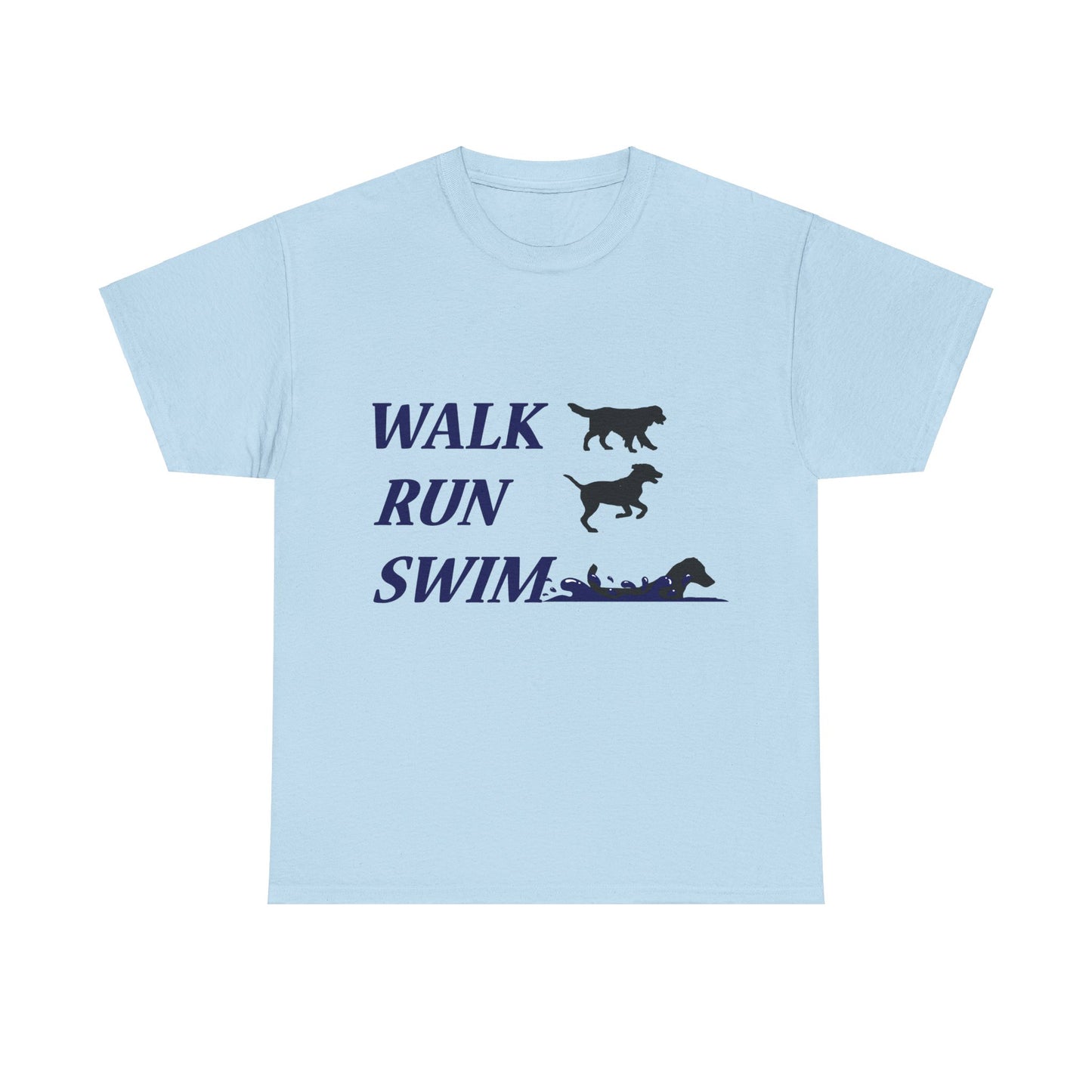 WALK RUN SWIM - Unisex Heavy Cotton Tee