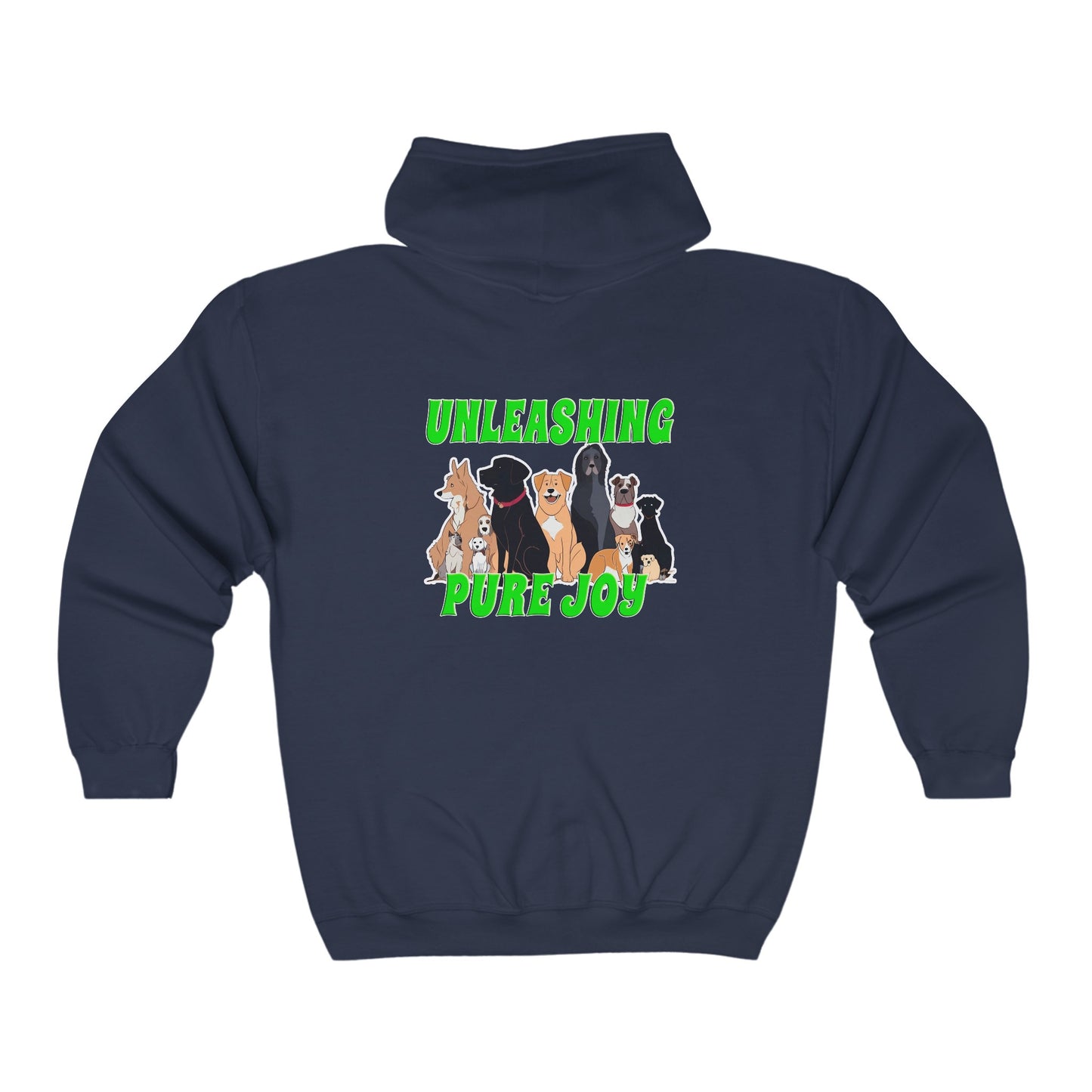 UNLEASHING PURE JOY - Unisex Heavy Blend™ Full Zip Hooded Sweatshirt