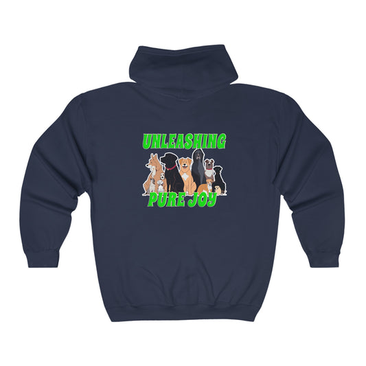UNLEASHING PURE JOY - Unisex Heavy Blend™ Full Zip Hooded Sweatshirt