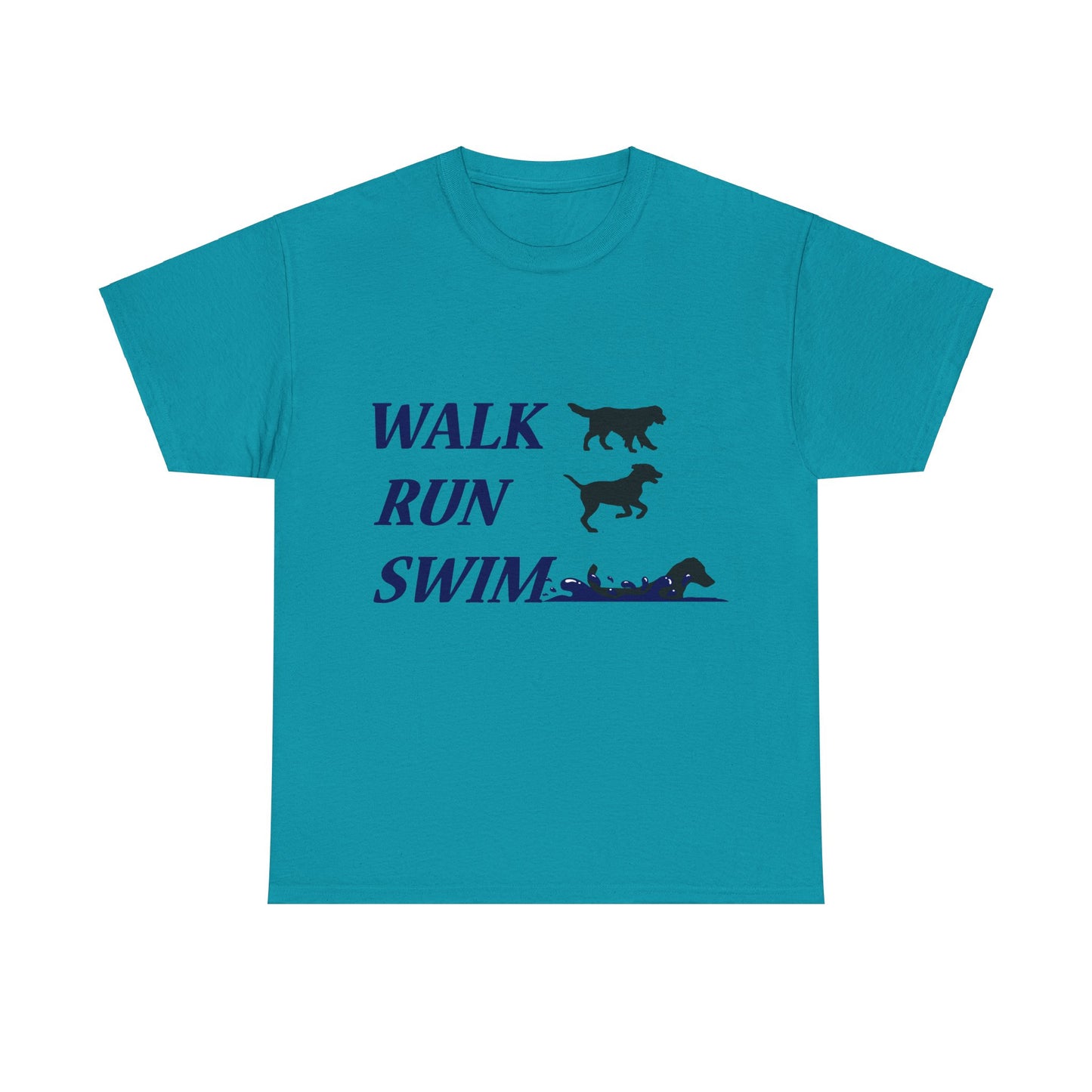 WALK RUN SWIM - Unisex Heavy Cotton Tee