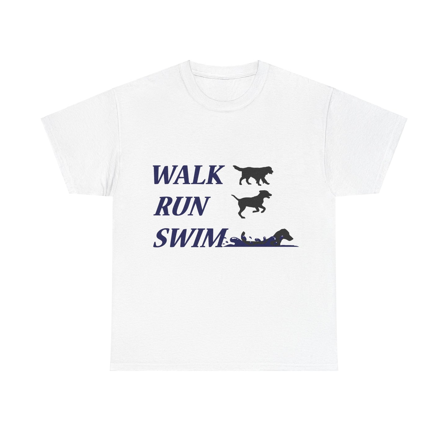 WALK RUN SWIM - Unisex Heavy Cotton Tee